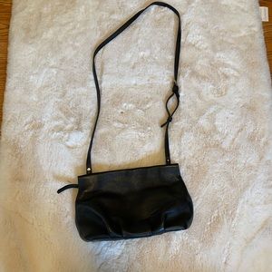 Zara crossbody satchel black leather bag!